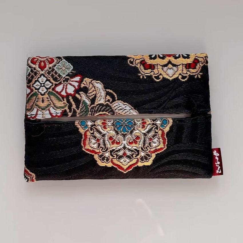 日本制 京都 西阵织 刺绣 和风 随身纸巾包 小