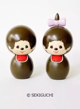 现货 日本制 卯三郎 木雕木偶 实木雕刻置物摆件摆饰 蒙奇奇