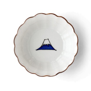 日本进口 石川县の九谷烧 KUTANI SEAL 菊小钵【富士山】