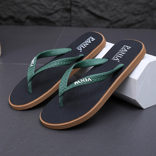泰国进口橡胶人字拖鞋男款舒适外穿凉拖鞋结实可涉水度假沙滩拖鞋