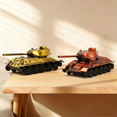 金属t34坦克玩具合金爆款军事模型家居铁艺摆件儿童礼品热卖