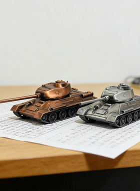 t34坦克 模型男童礼品玩具仿真合金坦克炮塔可旋转工艺品客厅装饰