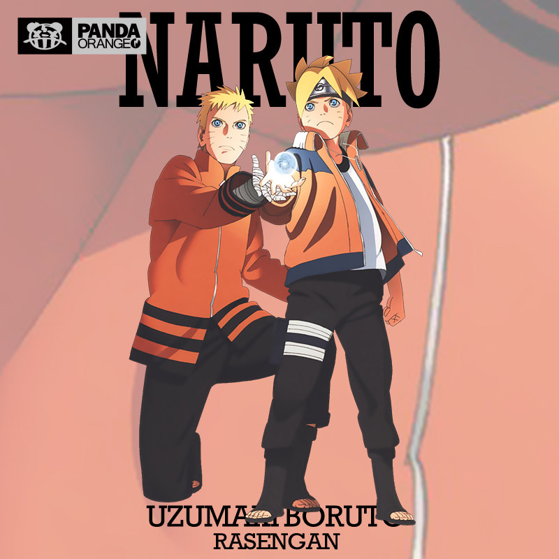 火影忍者联名t恤卡通漫画鸣人博人螺旋丸学生百搭宽松情侣装卫衣