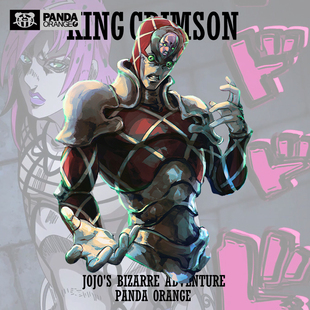 熊猫橙奇妙冒险联名t恤黄金之风迪亚波罗替身绯红之王学生卫衣潮