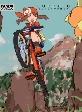 精灵宝可梦联名短袖日系漫画小遥火稚鸡周边夏季t恤学生情侣装潮