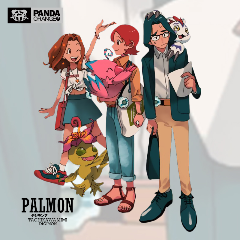 数码宝贝联名t恤日系卡通动漫画巴鲁兽太刀川美美卫衣学生情侣装