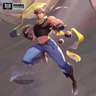 熊猫橙奇妙冒险卡通日系漫画战斗潮流乔瑟夫周边学生情侣装卫衣潮