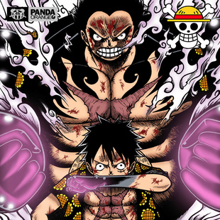 路飞4档卫衣男索隆山治艾斯连帽假两件衣服男生oversize高街t恤男