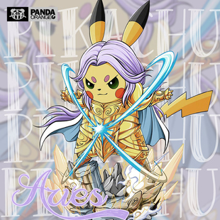 秋季新款动漫情侣装卫衣皮卡丘联名圣斗士黄金战士衣服白羊座T恤