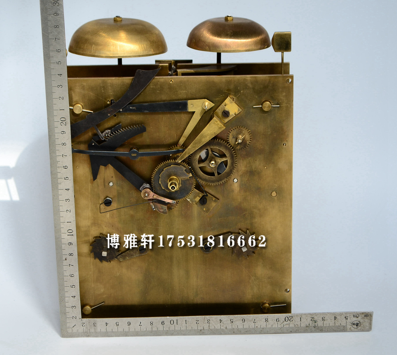 苏钟芝麻链纯铜机芯机械南京钟配件本钟 插屏钟三号表芯双铃