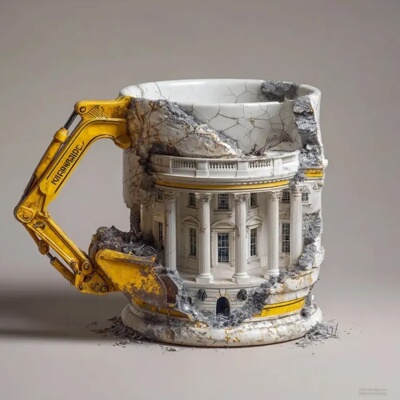 跨境新款Someone Lied Demolition Mug 有人撒谎拆卸马克杯3D立体