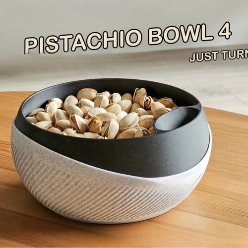跨境Dried fruit bowl with shells双层干果开心果碗带壳容器客厅