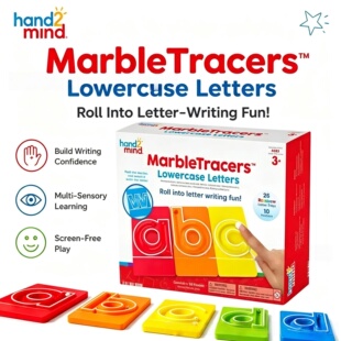 亚马逊新品Marble Tracers儿童益智小写字母滚动辅助器弹珠描摹器