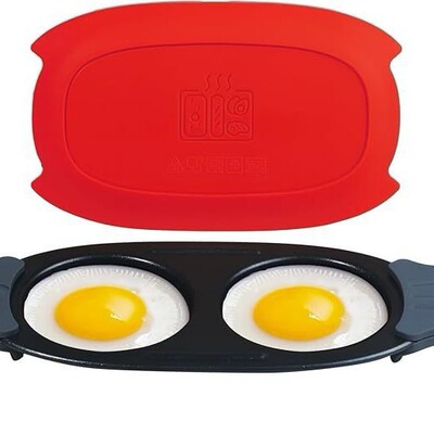 独立站 新款 Quick-Heat Microwave Egg Cooker 速热微波炉煮蛋器