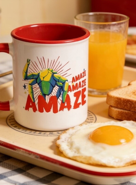 跨境新品Amaze字母陶瓷杯 Ceramic Mug 创意咖啡杯办公水杯马克杯