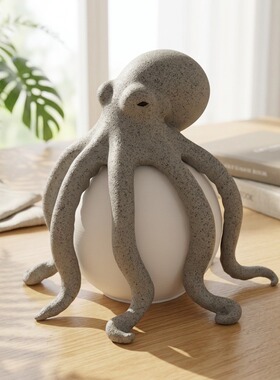跨境新品 Octopus Ocean Table Lamp 章鱼海洋装饰桌灯树脂工艺品