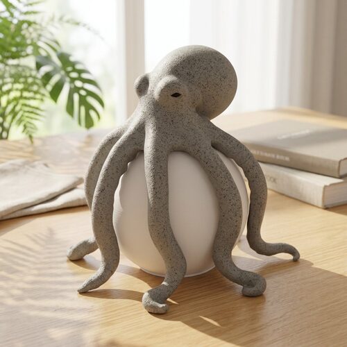 跨境新品 Octopus Ocean Table Lamp 章鱼海洋装饰桌灯树脂工艺品