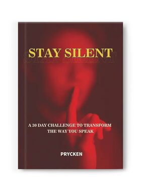 跨境新款 Prycken STAY SILENT保持沉默实用的沟通与情绪控制书籍