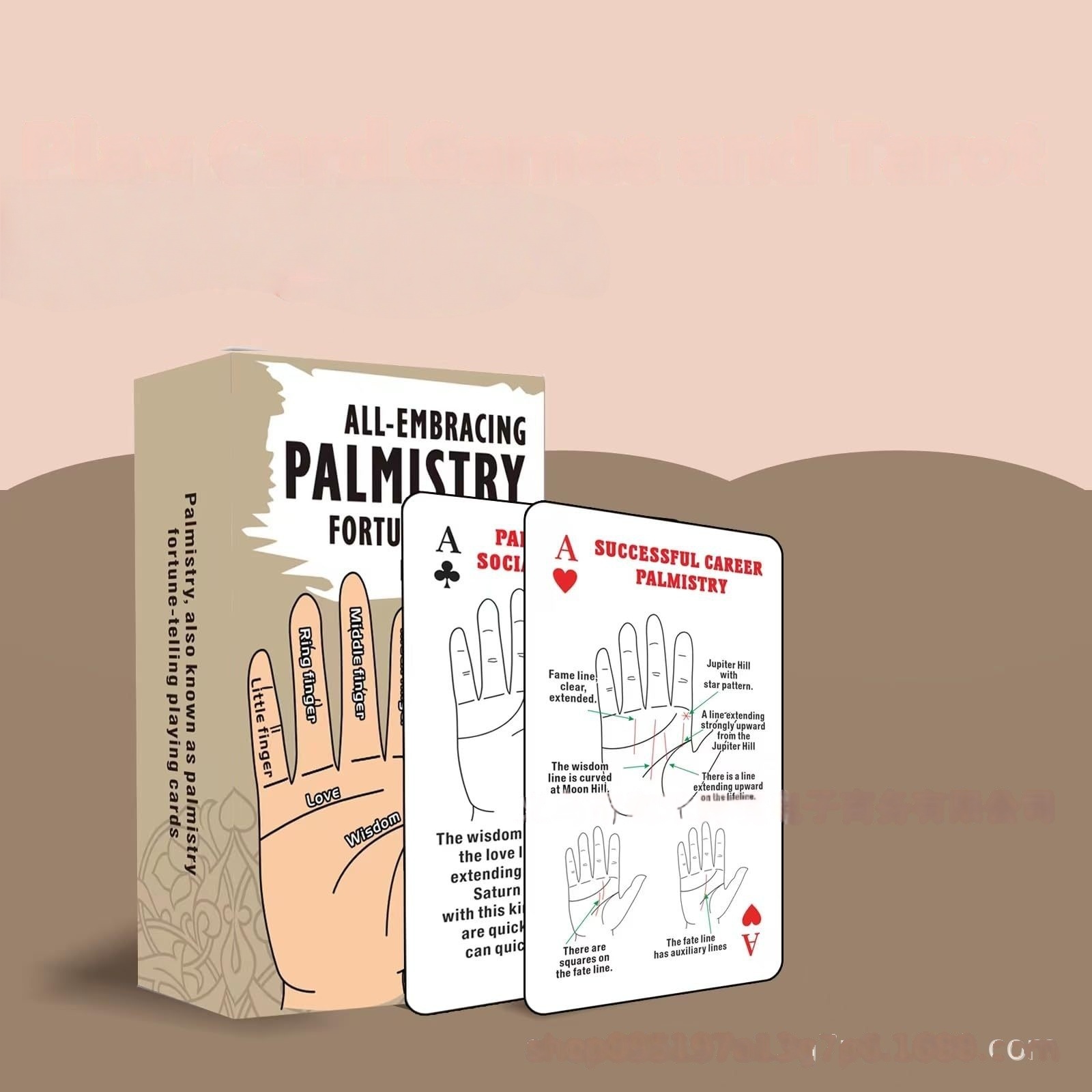 跨境Palmistry Fortune Telling Playing Oracle Cards神谕塔罗牌