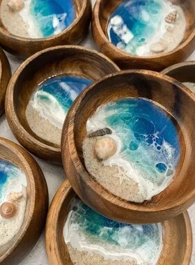 跨境创意海洋碗艺术品摆件家居室内外海洋爱好者装饰品摆件礼品