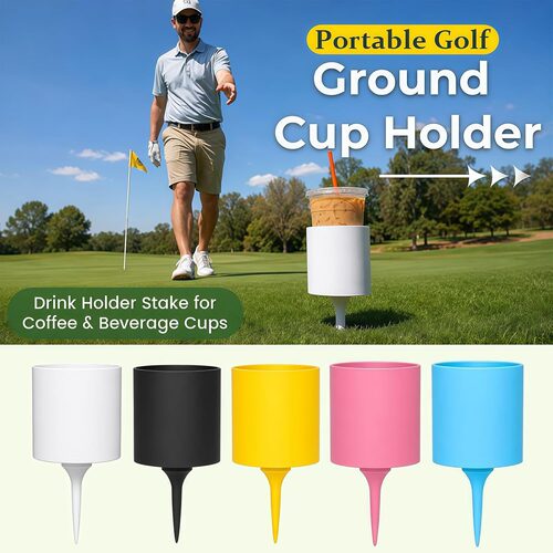 独立站新款Portable Golf Ground Cup Holder 便携式高尔夫球杯架