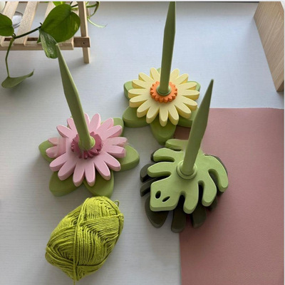 跨境热销Gerbera Spinner3D打印纱线旋转器创意绕线钩织辅助工具