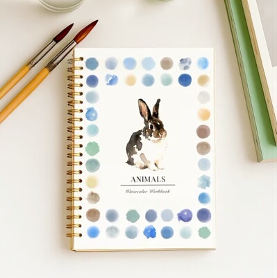 Beginner-Friendly Watercolor Workbook 适合初学者的水彩练习册