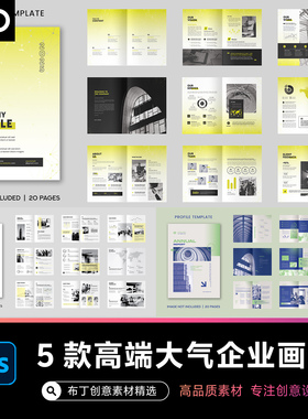 画册板式品牌作品集企业公司产品宣传册内页封面排版PSD设计素材