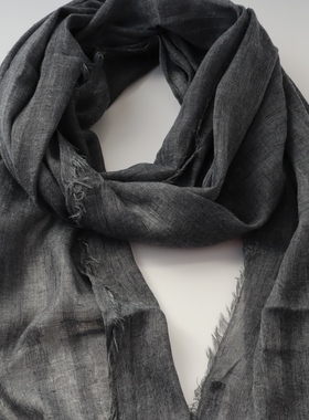 深灰色纯色细腻柔软舒适日常出游拍照百搭围巾简约时尚防风文艺