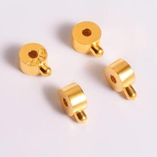 18K金定位卡线扣固定手链收尾扣头配件手工diy珍珠项链定位扣材料