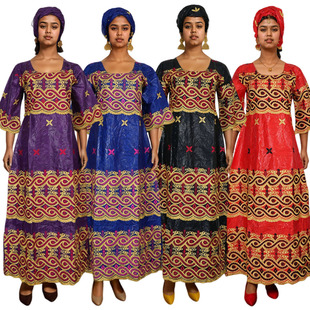 Kenya 非洲中东大码 dress women Clothes 连衣裙拼接长袍african