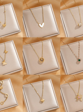 【通体钛钢】新款不掉色简约钛钢项链女小众设计感时尚百搭锁骨链