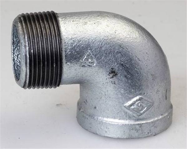 迈克热镀锌弯头 玛钢消防燃气管件 90度同径内外丝牙弯头DN15 4分