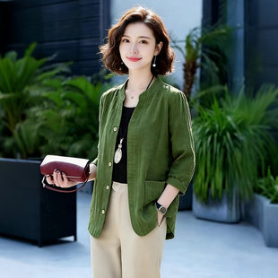 素韵订制女装原创品牌旗舰店气质文艺七分袖衬衫+休闲裤套装春季