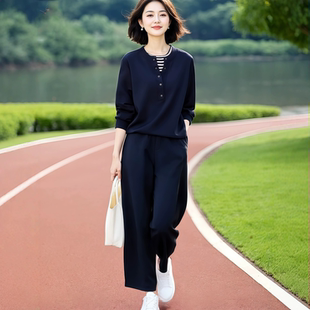 子两件套秋季 素韵订制女装 超好看长裤 套装 原创品牌高级感运动时尚