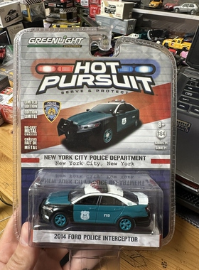 绿光Greenlight 1/64合金车模福特纽约警车 金牛座