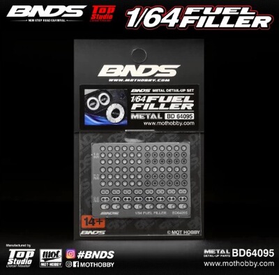 BNDS 1/64 FUEL FILLER BNDS 1/64 赛车加油口/油箱盖 蚀刻片配件