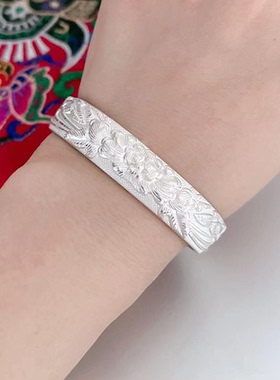 预言民族风女足银纯银包顺丰手镯