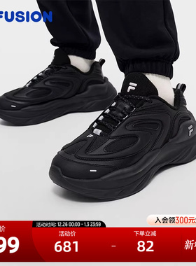 FILA FUSION斐乐潮牌BUZZARD WE未来潮鞋男2024冬新款陨石鞋加绒
