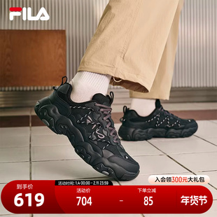 FILA 斐乐官方男鞋FLUID 6 WE2025冬季新款猫爪6代加绒时尚休闲鞋