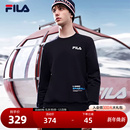 休闲舒适加绒保暖针织打底套头衫 FILA斐乐男运动卫衣秋冬季 时尚