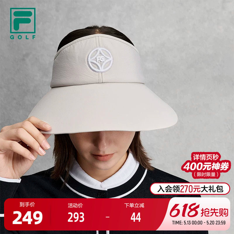FILA 斐乐官方女帽空顶帽2026夏季新款高尔夫运动帽蝴蝶结遮