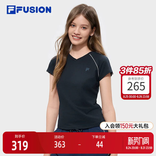 FILAFUSION斐乐女士针织短袖衫