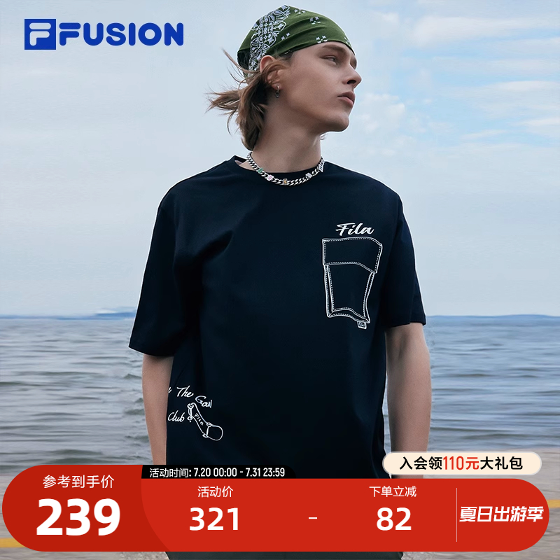 FILAFUSION斐乐男子休闲短袖T