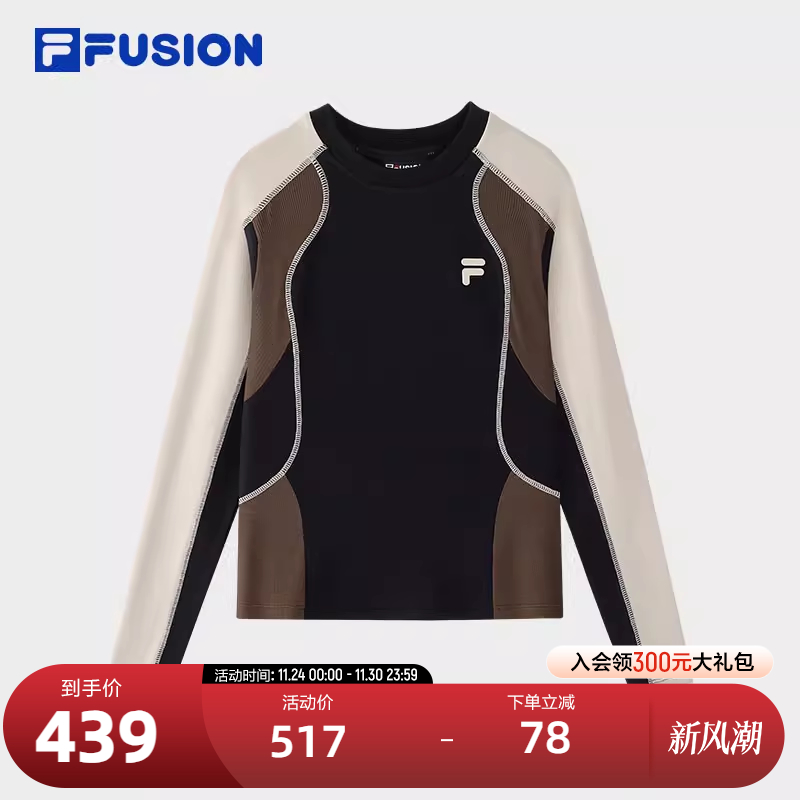 FILAFUSION斐乐女士针织长袖衫