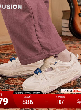 TELLA丨FILA FUSION斐乐潮牌女鞋厚底面包板鞋2026春季新款休闲鞋