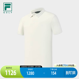 FILA 斐乐官方男子针织短袖POLO衫2026夏新款高尔夫运动基础上衣