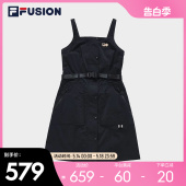 N°21斐乐女子梭织背带裙2023夏新时尚 FUSION 休闲连身裙 FILA