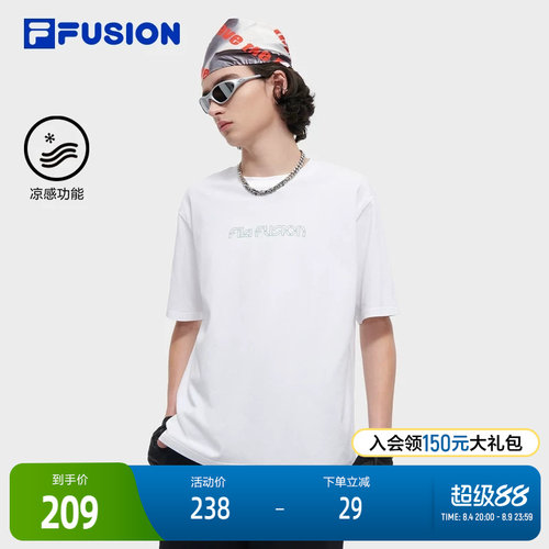 FILAFUSION斐乐男士针织短袖衫