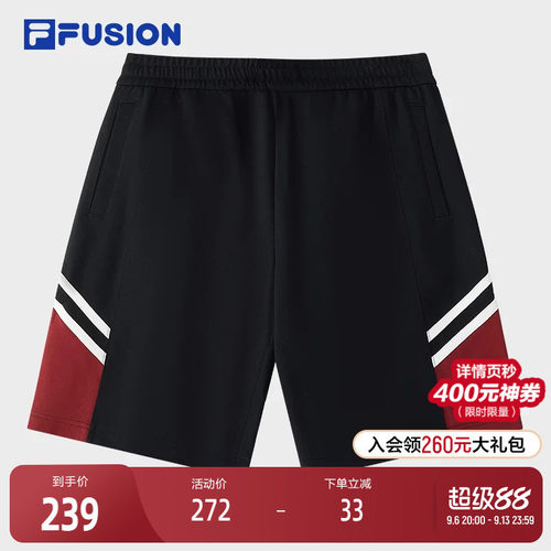 FILAFUSION斐乐男子针织五分裤